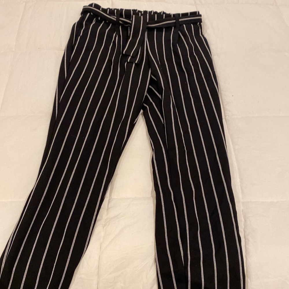 Violets and Roses Striped Trousers